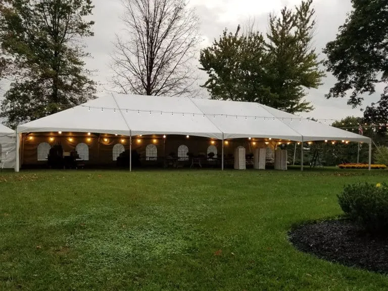 Frame Tent Rental For a Fall Wedding Reception