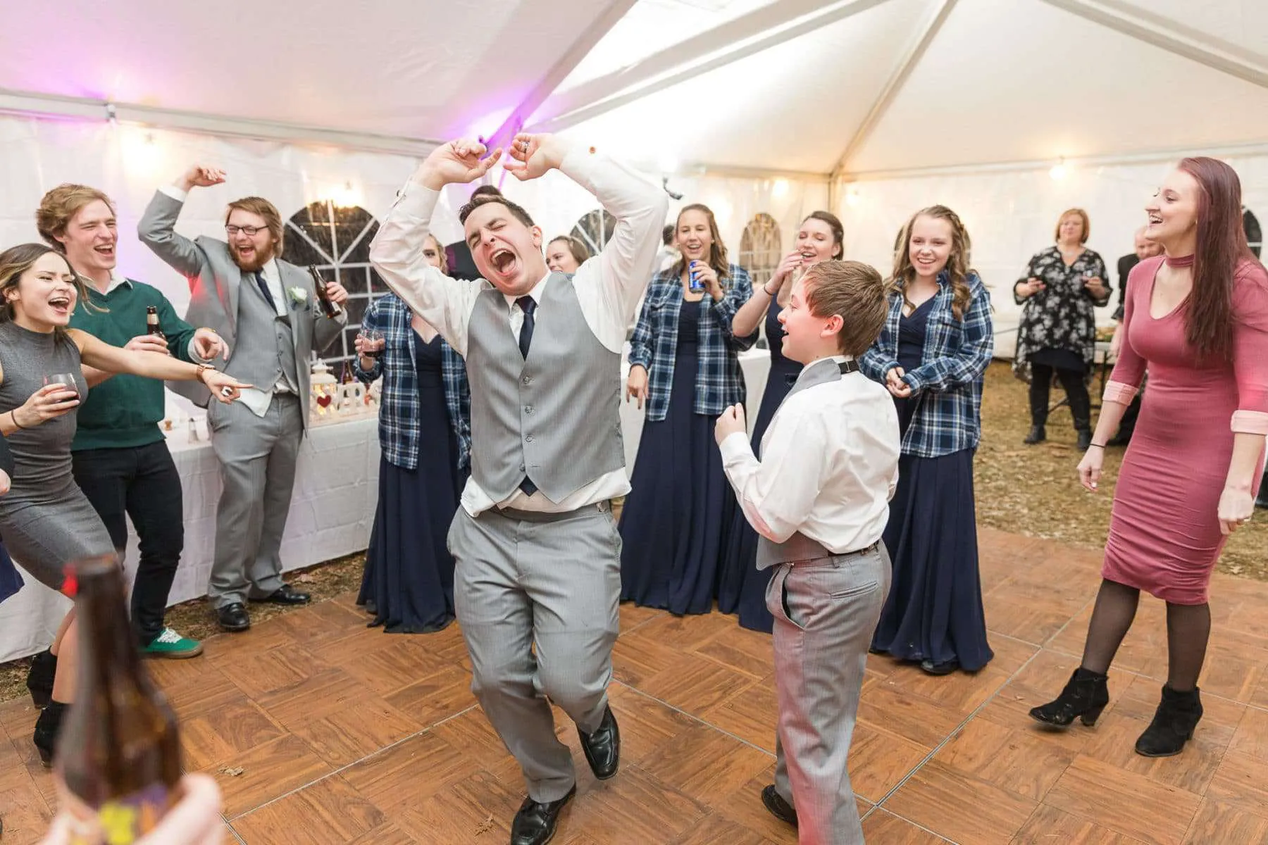Groom Dancing On His Wedding Day