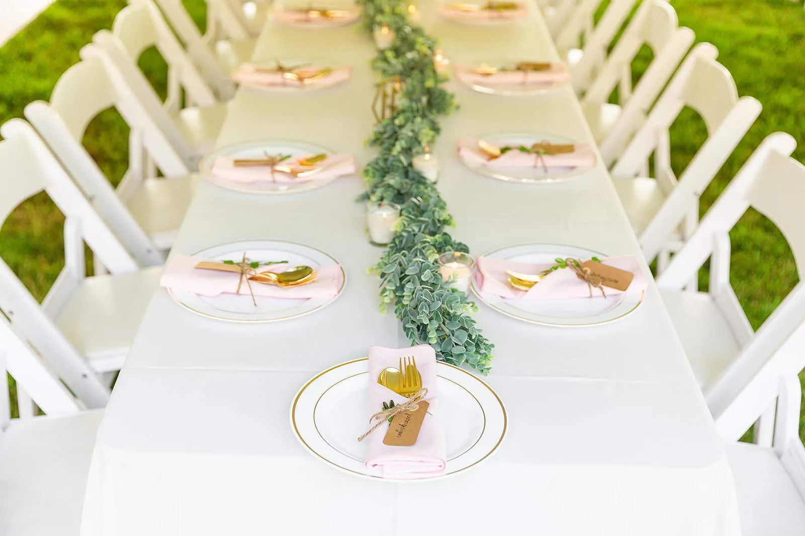 Country Tent Wedding Guest Tables