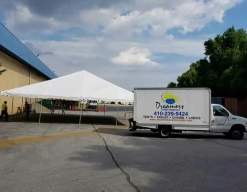 40 x 40 Frame Tent For A Corporate Event In Baltimore Maryland