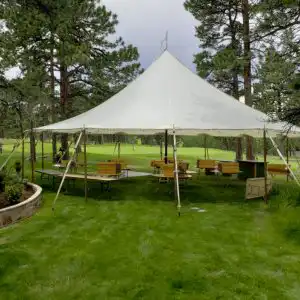 45ft x 44ft Sailcloth Pole Tent