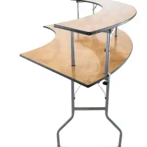 7ft Serpentine Bar Top Table Rental