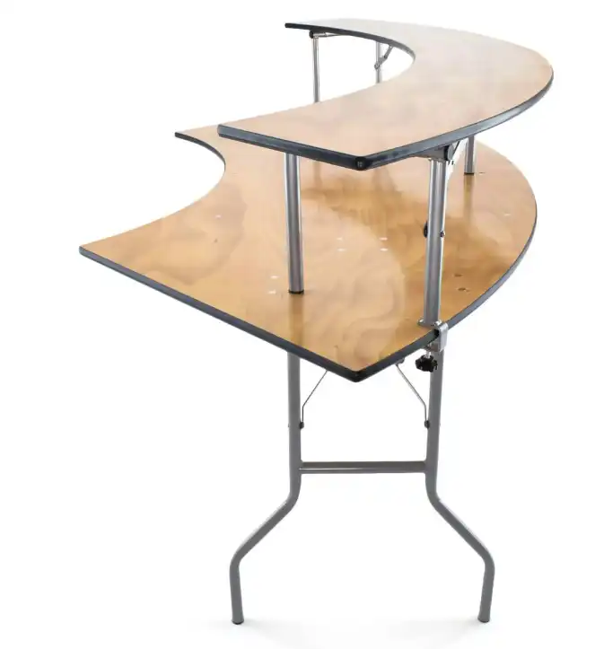 7ft Serpentine Bar Top Table Rental