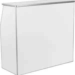Portable 4ft White Bar Rental