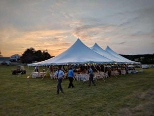 Backyard Tent Reception In Hampstead Maryland